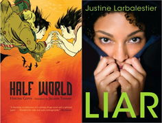 Cover images for Half World and Liar